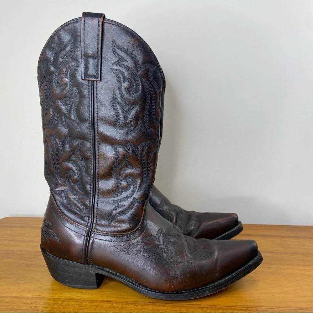 Laredo Hawk Leather Western Cowboy Boots Men’s 8.5D/Women’s 10.5 - Picture 2 of 14